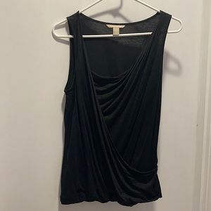 Black cowl neck tank